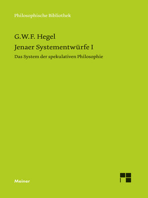 cover image of Jenaer Systementwürfe I